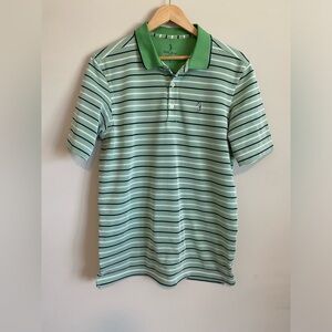 Bobby Jones Mint Green Striped Golf Polo